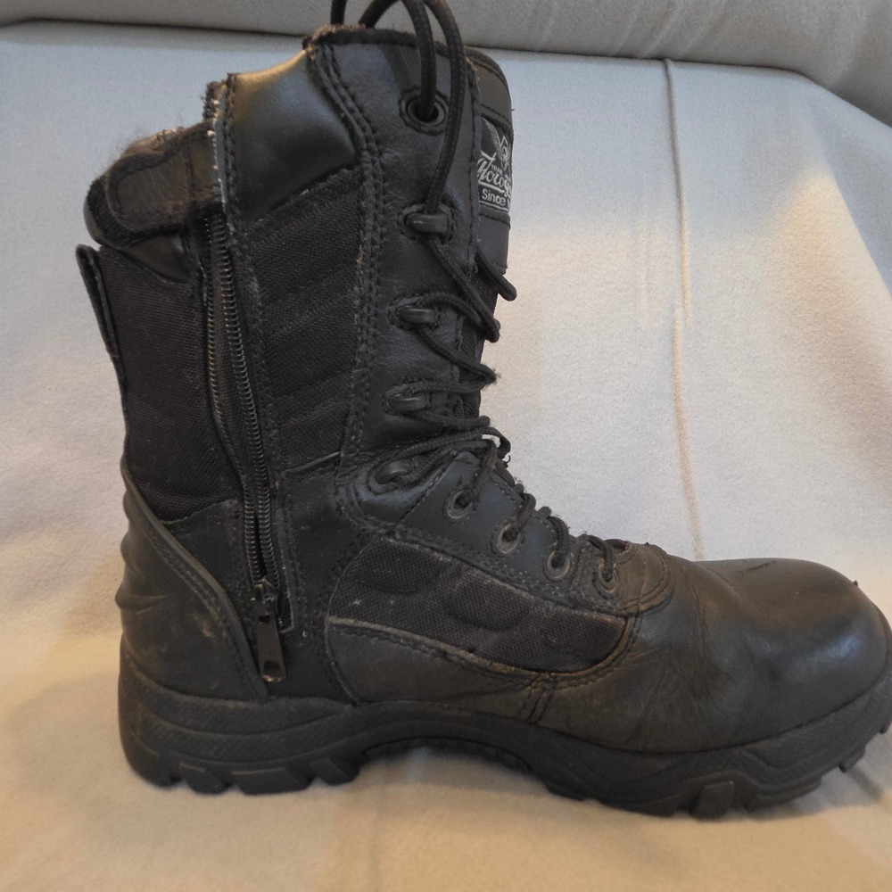 Thorogood Tactical Boots Mens 10 Black Good Side Zip Waterproof Duty Work Lug - Picture 4 of 13